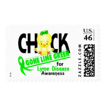 Lyme Disease Chick Gone Lime Green 2 Stamp