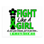 Lyme Disease Fight Like A Girl 1.2 Post Card