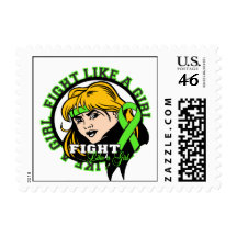 Lyme Disease Fight Like A Girl Attitude Stamps