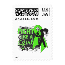 Lyme Disease Fight Like A Girl Grunge Stamps