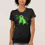 Lyme Disease Floral Swirls Ribbon t-shirts