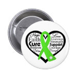 Lyme Disease Heart Ribbon Collage Button