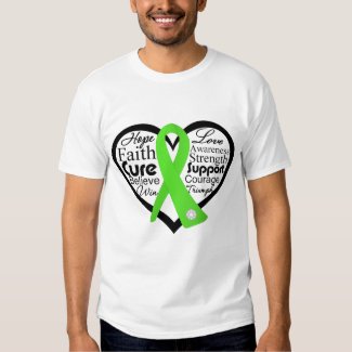 Lyme Disease Heart Ribbon Collage T Shirt