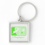 Lyme Disease Hope Awareness Tile keychains