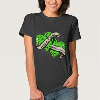 Lyme Disease Hope Faith Dual Hearts T Shirt