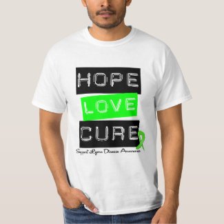 Lyme Disease Hope Love Cure Tee Shirt