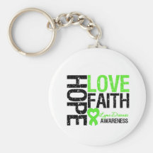 Lyme Disease Hope Love Faith Key Chains