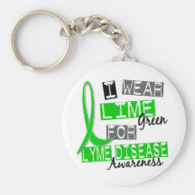Lyme Disease I Wear Lime Green For Awareness 37 Keychains