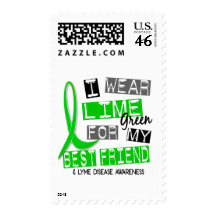 Lyme Disease I Wear Lime Green For My Best Friend Stamp