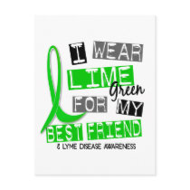 Lyme Disease I Wear Lime Green For My Best Friend Postcards