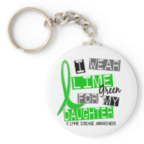 Lyme Disease I Wear Lime Green For My Daughter 37 Key Chain