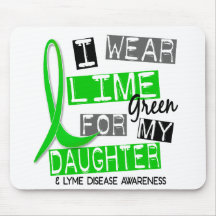 Lyme Disease I Wear Lime Green For My Daughter 37 Mouse Mat