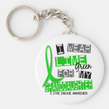 Lyme Disease I Wear Lime Green For My Granddaughte Key Chain