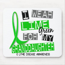 Lyme Disease I Wear Lime Green For My Granddaughte Mouse Mats