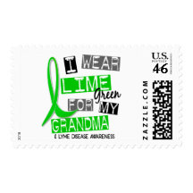 Lyme Disease I Wear Lime Green For My Grandma 37 Postage Stamps