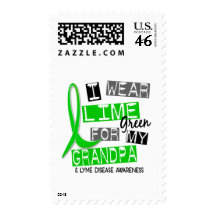 Lyme Disease I Wear Lime Green For My Grandpa 37 Stamp