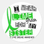 Lyme Disease I Wear Lime Green For My Sister 37 Sticker