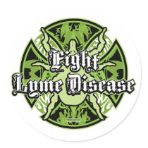 Lyme Disease Iron Cross stickers