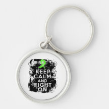Lyme Disease Keep Calm and Fight On Keychain