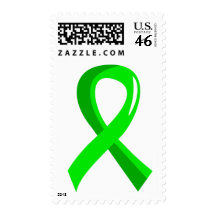 Lyme Disease Lime Green Ribbon 3 Postage Stamp