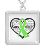 Lyme Disease Ribbon Collage Necklaces