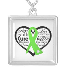 Lyme Disease Ribbon Collage Necklaces