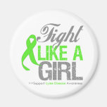 Lyme Disease Ribbon - Fight Like a Girl Fridge Magnets