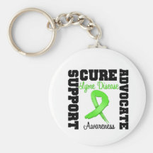 Lyme Disease Support Advocate Cure Keychain