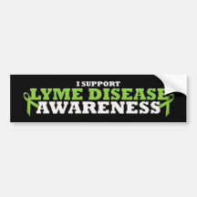 Lyme Disease Support Ribbon Bumper Sticker