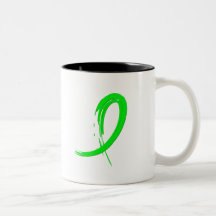 Lyme Disease's Lime Green Ribbon A4 Coffee Mug
