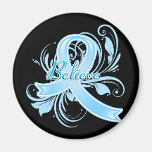 Lymphedema Believe Flourish Ribbon Refrigerator Magnet