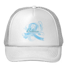 Lymphedema Believe Flourish Ribbon Trucker Hat