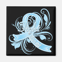 Lymphedema Fight Like a Girl Flourish Fridge Magnet