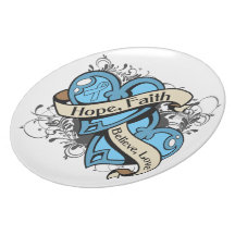 Lymphedema Hope Faith Dual Hearts Plate