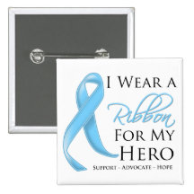 Lymphedema I Wear a Ribbon For My Hero Pins