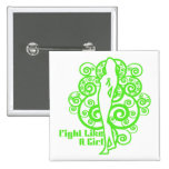 Lymphoma Abstract Fight Like a Girl buttons