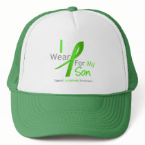 Lymphoma Awareness I Wear Lime Green For My Son hats