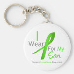 Lymphoma Awareness I Wear Lime Green For My Son keychains