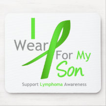 Lymphoma Awareness I Wear Lime Green For My Son Mouse Pad