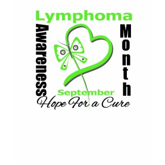 Lymphoma Awareness Month Butterfly Heart shirt