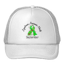 Lymphoma Awareness Month Flower Ribbon 2 September Hat