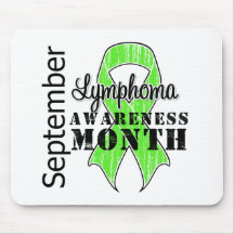 Lymphoma  Awareness Month Ribbon - September Mousepad