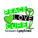 Lymphoma Awareness Non-Hodgkin's PEACE LOVE CURE t-shirts by awarenessgifts Lymphoma Awareness Non-Hodgkin's PEACE LOVE CURE t-shirts