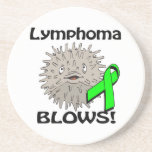 Lymphoma Blows Awareness Design Beverage Coaster