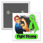 Lymphoma Cancer Fight Strong Rosie Riveter buttons