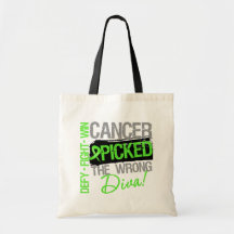 Lymphoma Cancer Picked The Wrong Diva Tote Bag