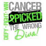 Lymphoma Cancer Picked The Wrong Diva Tee Shirt