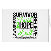 Lymphoma Cancer Survivors Motto Greeting Card