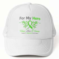 Lymphoma Cancer Tribal Ribbon Hero hats