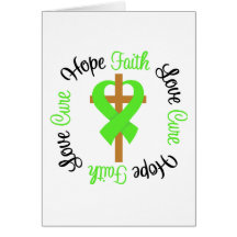 Lymphoma Faith Hope Love Cross Card